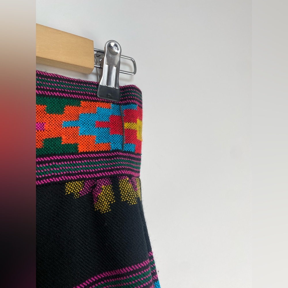 Vintage 1970s Anthony Muto for Saz II Wool Skirt – Boho Folk Artisan Woven - Picture 10 of 15